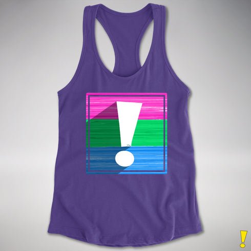 Polysexual Pride Flag Exclamation Point Racerback Tank