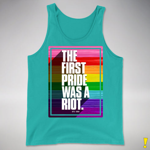 The First Pride Was a Riot - Original 8 Stripe Pride Premium Tank Top