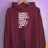 Santa's Reindeer Beer List Hoodie - Maroon
