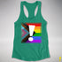 LGBTQ Progress Pride Flag Exclamation Point Racerback Tank