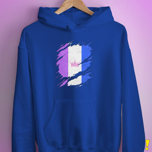 Drag Pride Flag Ripped Reveal Hoodie