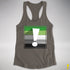 Aromantic Pride Flag Exclamation Point Racerback Tank - Dark Grey