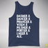 Santa's Reindeer Beer List Tank Top - Navy Heather