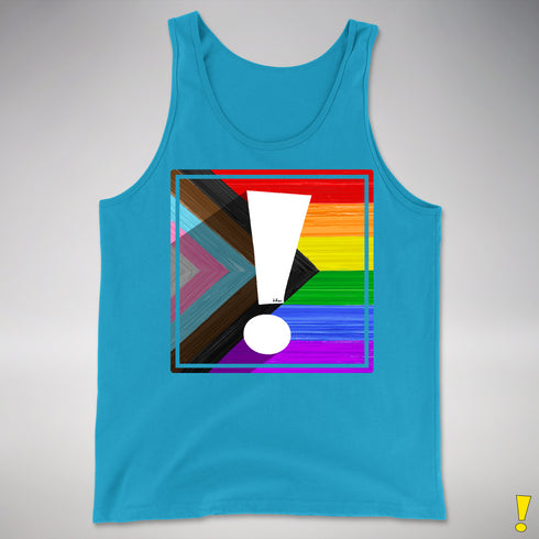 LGBTQ Progress Pride Flag Exclamation Point Premium Tank Top