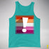 Lesbian Pride Flag Exclamation Point Premium Tank Top