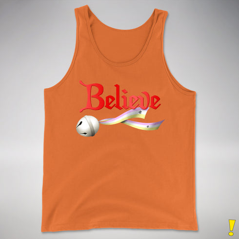 Believe Twink Pride Flag Jingle Bell Premium Tank Top - Orange