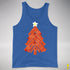 Funny Bacon and Egg Christmas Tree Tank Top - Royal Blue Triblend