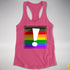 LGBTQ Philly Pride Flag Exclamation Point Racerback Tank