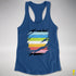 Queer Pride Flag Ripped Reveal Racerback Tank