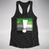 Aromantic Pride Flag Exclamation Point Racerback Tank - Black