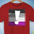 Asexual Pride Flag Exclamation Point Premium Unisex T-Shirt - Red