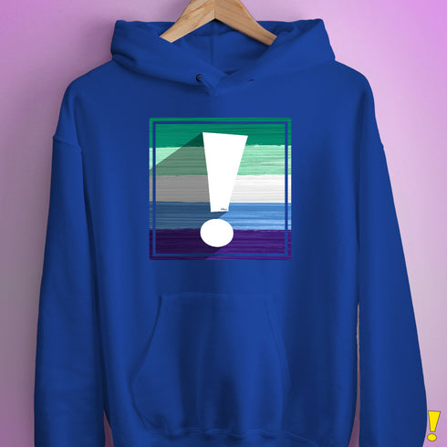 Gay Male Pride Flag Exclamation Point Hoodie