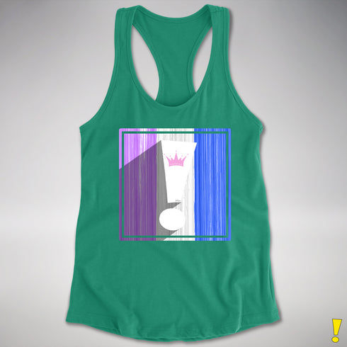 Drag Pride Flag Exclamation Point Racerback Tank