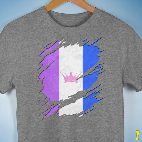 Drag Pride Flag Ripped Reveal Premium Unisex T-Shirt