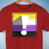 Nonbinary Pride Flag Exclamation Point Premium Unisex T-Shirt - Red