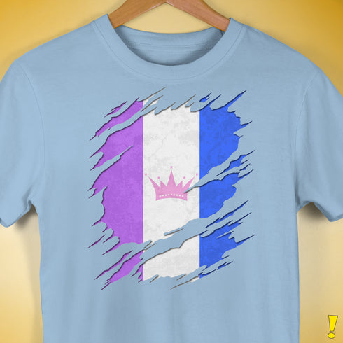 Drag Pride Flag Ripped Reveal Premium Unisex T-Shirt