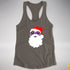 Santa’s Lesbian Labrys Pride Flag Shades Racerback Tank - Dark Grey