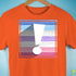 Bigender Pride Flag Exclamation Point Premium Unisex T-Shirt - Orange