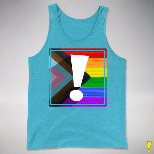 LGBTQ Progress Pride Flag Exclamation Point Premium Tank Top