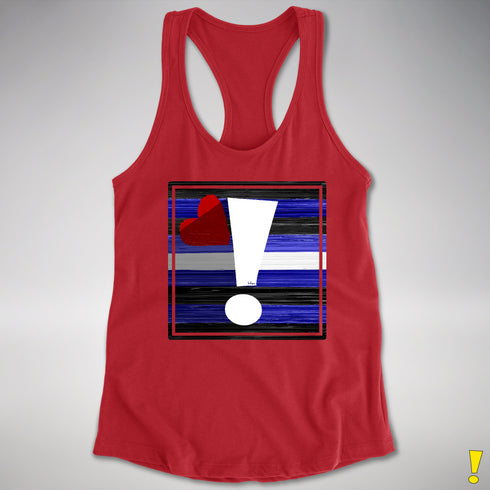 Leather Pride Flag Exclamation Point Racerback Tank
