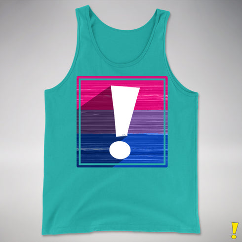 Bisexual Pride Flag Exclamation Point Premium Tank Top - Teal