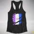 Drag Pride Flag Ripped Reveal Racerback Tank