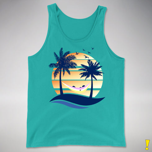 Twink Pride Hammock Summer Beach Sunset Premium Tank Top