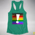 LGBTQ Philly Pride Flag Exclamation Point Racerback Tank
