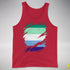 Gay Male Pride Flag Ripped Reveal Premium Tank Top