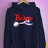 Believe Bigender Pride Flag Jingle Bell Hoodie - Navy
