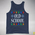 Old School Ugly Christmas Sweater Tank Top - Navy