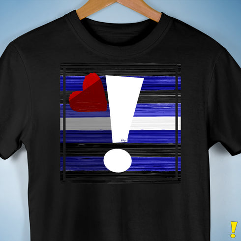 Leather Pride Flag Exclamation Point Premium Unisex T-Shirt