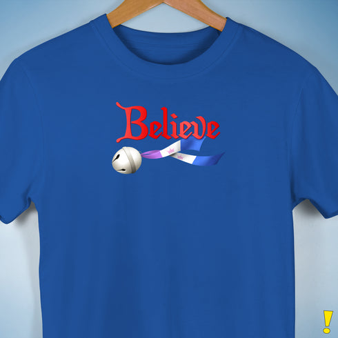 Believe Drag Pride Flag Jingle Bell Premium Unisex T-Shirt - Royal Blue