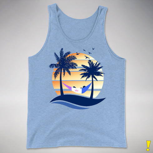 Drag Pride Hammock Summer Beach Sunset Premium Tank Top