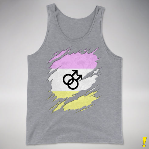Twink Pride Flag Ripped Reveal Premium Tank Top