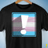 Transgender Pride Flag Exclamation Point Premium Unisex T-Shirt - Black