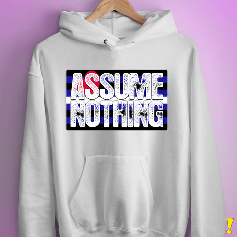 Assume Nothing Leather Pride Flag Hoodie