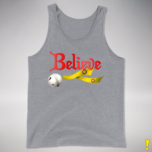 Believe Intersex Pride Flag Jingle Bell Premium Tank Top - Grey Heather