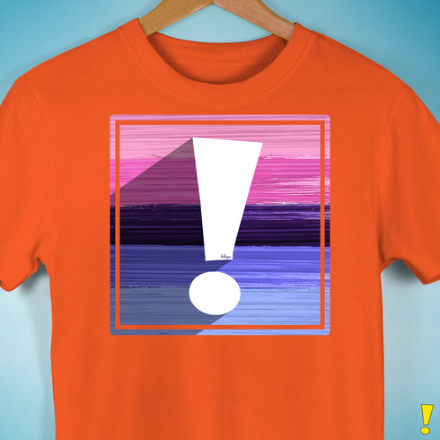 Omnisexual Pride Flag Exclamation Point Premium Unisex T-Shirt - Orange