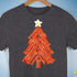 Funny Bacon and Egg Christmas Tree Unisex T-Shirt - Dark Grey Heather