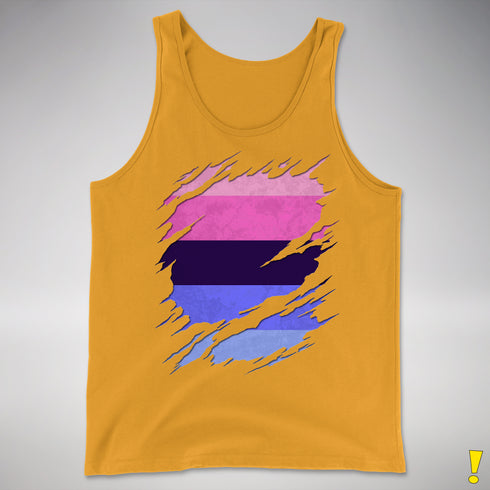 Omnisexual Pride Flag Ripped Reveal Premium Tank Top