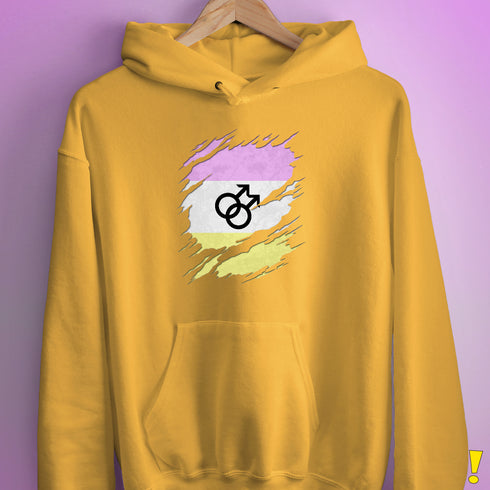 Twink Pride Flag Ripped Reveal Hoodie