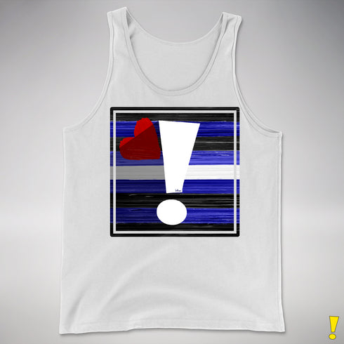 Leather Pride Flag Exclamation Point Premium Tank Top