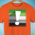 Aromantic Pride Flag Exclamation Point Premium Unisex T-Shirt - Orange
