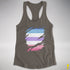 Bigender Pride Flag Ripped Reveal Racerback Tank