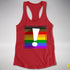 LGBTQ Philly Pride Flag Exclamation Point Racerback Tank