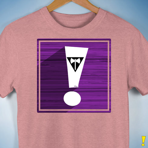 Lesbian Labrys Pride Flag Exclamation Point Premium Unisex T-Shirt - Mauve Heather