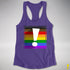 LGBTQ Philly Pride Flag Exclamation Point Racerback Tank