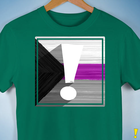 Demisexual Pride Flag Exclamation Point Premium Unisex T-Shirt - Kelly Green