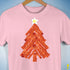 Funny Bacon and Egg Christmas Tree Unisex T-Shirt - Pink